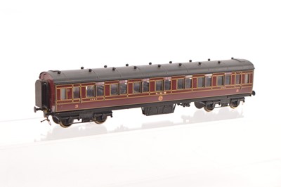 Lot 188 - A Lawrence Scale Models 00 Gauge LMS crimson lake 8-wheel All Third Open Coach No 5294