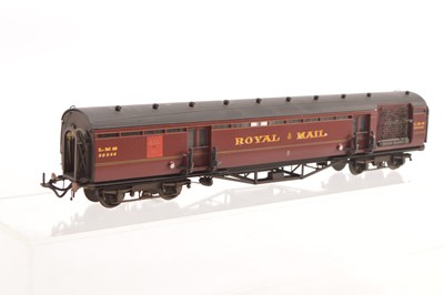 Lot 198 - Rocar 00 Gauge LMS crimson Lake Royal Mail Corridor Coach No 30266