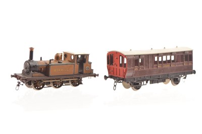 Lot 203 - K's Kitbuilt 00 Gauge LBSC Terrier Class 0-6-0 Tank Locomotive and 4-wheel Coach (2)