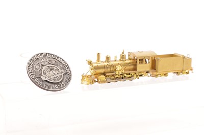 Lot 225 - Nakamura Seimitsu Japan for Westside Model Company unpainted brass HOn3 Gauge D&RGW C-25 2-8-0 Locomotive and tender