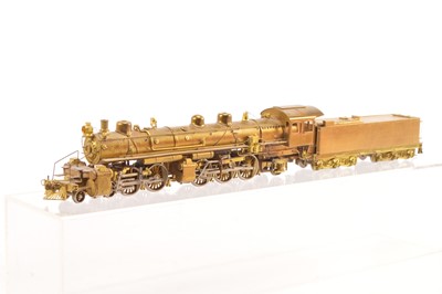 Lot 226 - Samhongsa Korea for Westside Model Company unpainted brass HO Gauge AT &SF No 1398 4-4-6-2 Locomotive and Tender