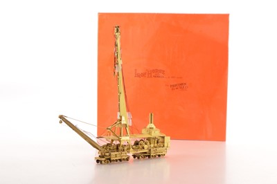 Lot 229 - Precision Scale Co Korea for Iron Horse Models unpainted brass HO Gauge Lidgerwood Log Skidder with moving Cars