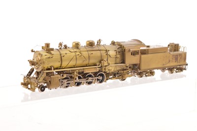 Lot 230 - Samhongsa Korea for Westside Model Company HO Gauge unpainted brass Newaukin Valley RR Chicago & Illinois Midland MK-11 2-8-2 Locomotive and Tender