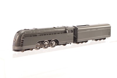 Lot 231 - Precision Scale Co Korea for Iron Horse Models painted brass HO Gauge New York Central grey, 'The Mercury' streamline 4-6-2 Locomotive and tender