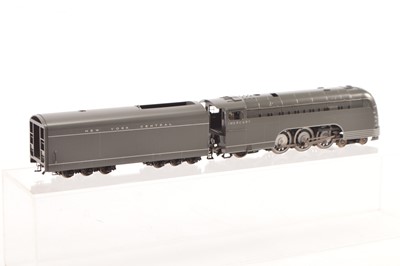 Lot 231 - Precision Scale Co Korea for Iron Horse Models painted brass HO Gauge New York Central grey, 'The Mercury' streamline 4-6-2 Locomotive and tender