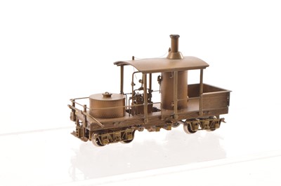 Lot 235 - Sanko Seisakusho Japan for Northwest Short Line unpainted brass HO Gauge Climax A 12-Ton Vertical boiler logging Locomotive