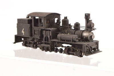 Lot 238 - Made in Japan for Northwest Short Line HO black No 4  brass Class A 18-Ton Shay Locomotive