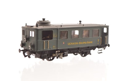 Lot 245 - SMF ag Swiss unboxed HO Gauge CH1983 Uerikon-Bauma Bahn green Steam Railcar