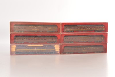 Lot 278 - Rivarossi Pennsylvania Rail Road Electric Locomotive and Coaches (6)