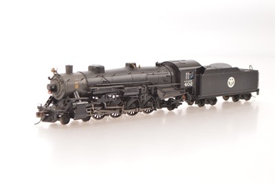 Lot 282 - Bachmann China unboxed  HO Gauge New York Ontario and Western black 4-8-2 Locomotive and Tender No 402