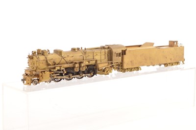 Lot 287 - Katsumi Mokeiten Co for Westside Model Company boxed HO Gauge unpainted brass Pennsylvania Class M-1a 4-8-2 Steam Locomotive and Tender
