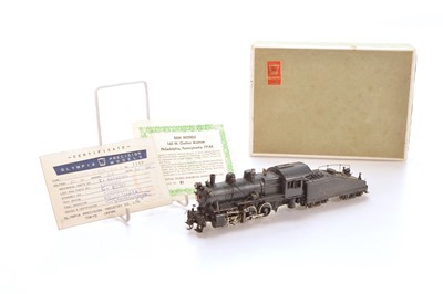 Lot 290 - Olympia Precision Models Japan for Gem Models boxed Philadelphia HO Gauge GN 129 Pennsylvania black Class B6sb 0-6-0 Locomotive and bogie slope Tender