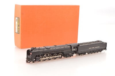 Lot 297 - KMT Japan for Nickel Plate Products HO Gauge NYC black Niagara 4-8-4 Locomotive and 14-wheel Tender No 6008