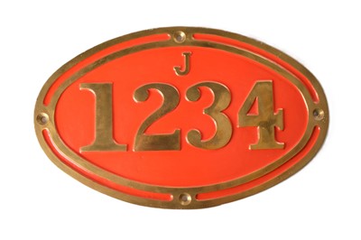 Lot 306 - Replica Cast Brass Steam Locomotive Cabside Plate J Class 1234
