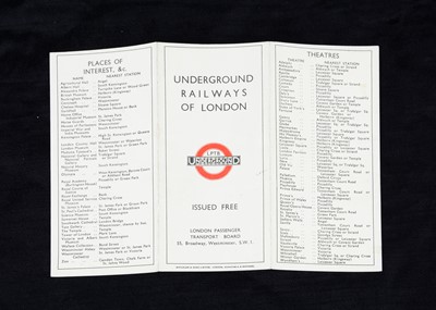 Lot 311 - 1933 London Underground Pocket Map