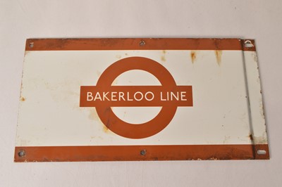 Lot 324 - Enamelled Bakerloo Line Small Frieze Sign