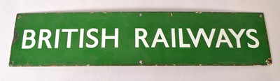 Lot 325 - BR Southern Region Enamel Poster Board Header Sign