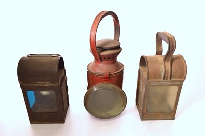 Lot 326 - Railway Hand lamps (3)