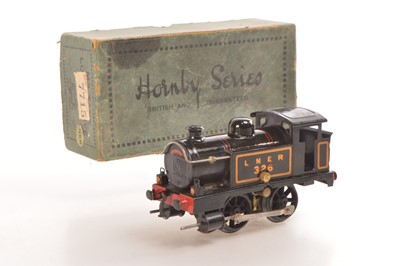 Lot 349 - Hornby 0 Gauge Pre-War No.1 Tank Loco LNER Lined Black 326 Electric