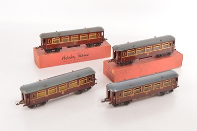 Lot 372 - Hornby 0 Gauge group of LMS Saloon coaches (4)