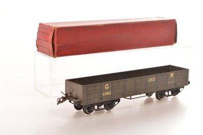 Lot 376 - Hornby 0 Gauge Rare post war No.2 GWR High Capacity coal Wagon