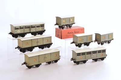 Lot 383 - Hornby 0 Gauge group of NE Goods wagons (7)