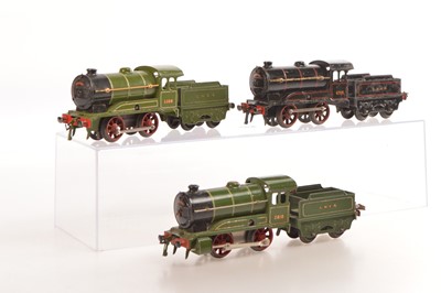 Lot 387 - Hornby 0 Gauge trio of LNER clockwork Locomotives (3)