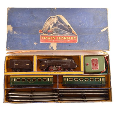 Lot 395 - French Hornby 0 Gauge 4-1E Nord 4-4-2 SNCF "Etoile Du Nord" Passenger Train Set