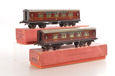 Lot 399 - Hornby 0 Gauge No.2 LMS Corridor Coaches (2)