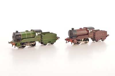 Lot 419 - Hornby 0 Gauge pair of export 0-4-0 E120 Loco & Tenders (2)