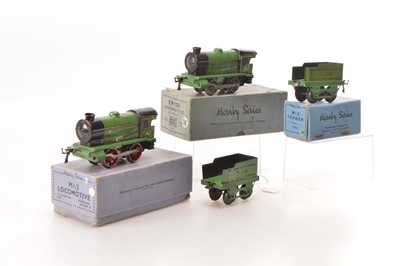 Lot 421 - Hornby 0 Gauge Pair of EM120 0-4-0 Loco & Tenders, 3-rail electric (2)