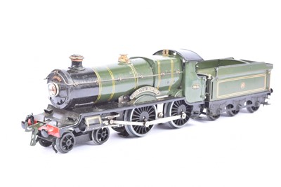 Lot 43 - Hornby 0 Gauge Electric GWR green E220 Special 4-4-0 3821 'County of Bedford' Locomotive and No 2 Special Tender