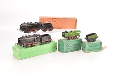 Lot 430 - French Hornby 0 Gauge Pre & Post War 0-4-0 Locomotives & Tenders (3)