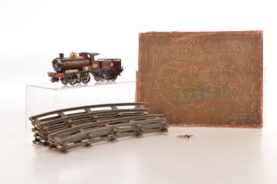 Lot 432 - Hornby 0 Gauge early No.1 MR Maroon Locomotive train set