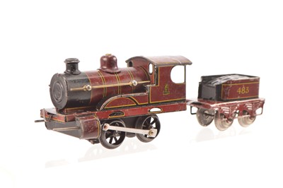 Lot 436 - Hornby 0 Gauge No. 00 0-4-0 Clockwork Midland Railway Locomotive & Tender
