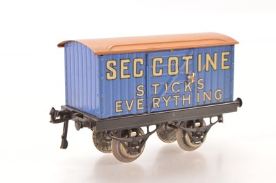 Lot 460 - Hornby 0 Gauge 'Seccotine' Private owner van