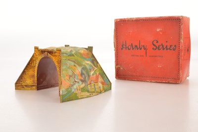Lot 462 - A scarce Hornby 0 Gauge tinprinted Tunnel