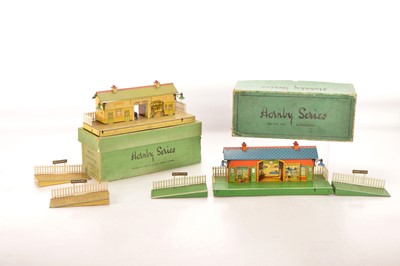 Lot 464 - Hornby 0 Gauge pair of electric Stations (2)