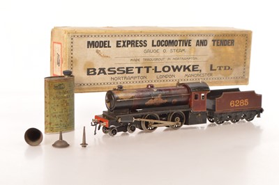 Lot 476 - Bassett Lowke 0 Gauge 4-4-0 "Enterprise" No. 6285 6690/0 live steam locomotive & tender in crimson