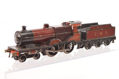 Lot 495 - Bassett Lowke 0 Gauge 4-4-0 LMS Compound Locomotive & Tender 3 rail electric