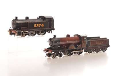Lot 496 - Bassett Lowke 0 Gauge pair of Clockwork Locomotives (2)