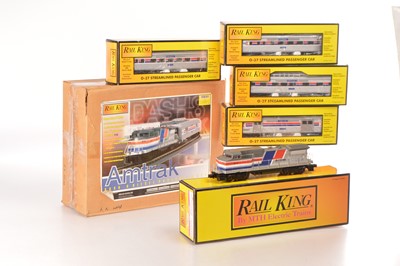 Lot 525 - MTH Rail King 0 Gauge Dash 8 Amtrak Diesel Passenger Train Set 30 2164 1 (5)