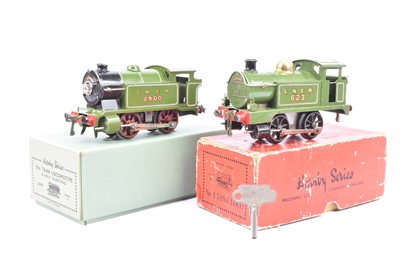 Lot 55 - Hornby 0 Gauge Electric and Clockwork LNER green 0-4-0 Tank Locomotives
