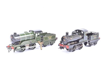 Lot 58 - Hornby 0 Gauge Clockwork SR green and black 0-4-0 Tender Locomotives