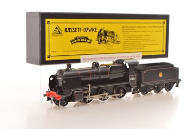 Lot 576 - Corgi /Bassett Lowke 0 Gauge Ref: BL99004 2-6-0 Loco & Tender BR lined black Class 'N' Mogul