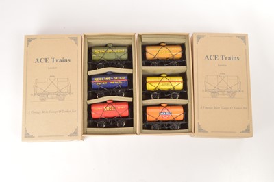 Lot 578 - Ace 0 Gauge modern issue Petrol Tanker Sets (2)