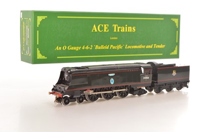 Lot 596 - Ace trains 0 Gauge modern issue E/9 SR Bulleid Pacific Battle Of Britain Class "Spitfire" 4-6-2