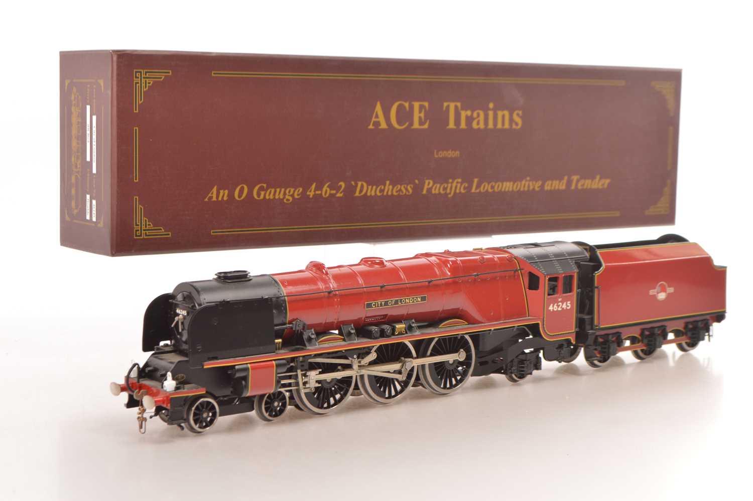 Lot 599 - Ace trains 0 Gauge modern issue E/12 LMS Duchess Class Locomotive "City Of London" 4-6-2 