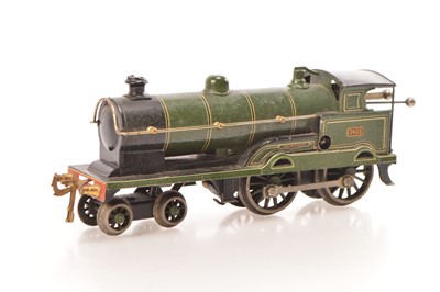Lot 642 - Bing 0 Gauge 4-4-0 GWR Green Mercury No. 3433 Clockwork Locomotive