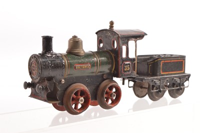Lot 651 - Bing 0 Gauge "Victoria" No. 35 Locomotive & Tender